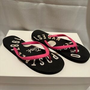 Aeropostale Navy Blue and Pink Sandals
